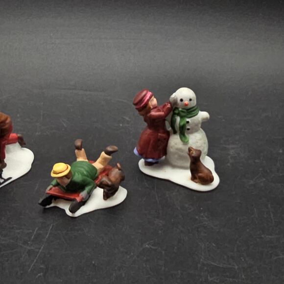 Department 56 Snow Children Set of Three Christmas Village People - Picture 5 of 6